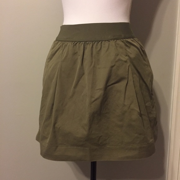 J. Crew Army Green Nico Skirt with Pockets - Picture 2 of 4